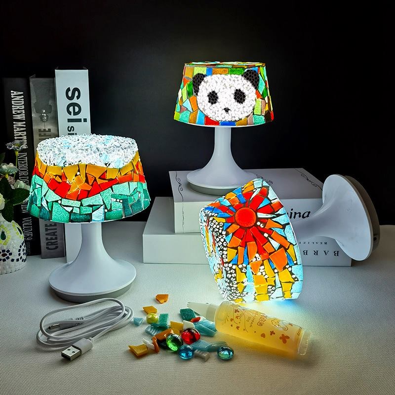 小夜灯diy手工自制LED灯马赛克氛围灯科学实验小台灯益智动手