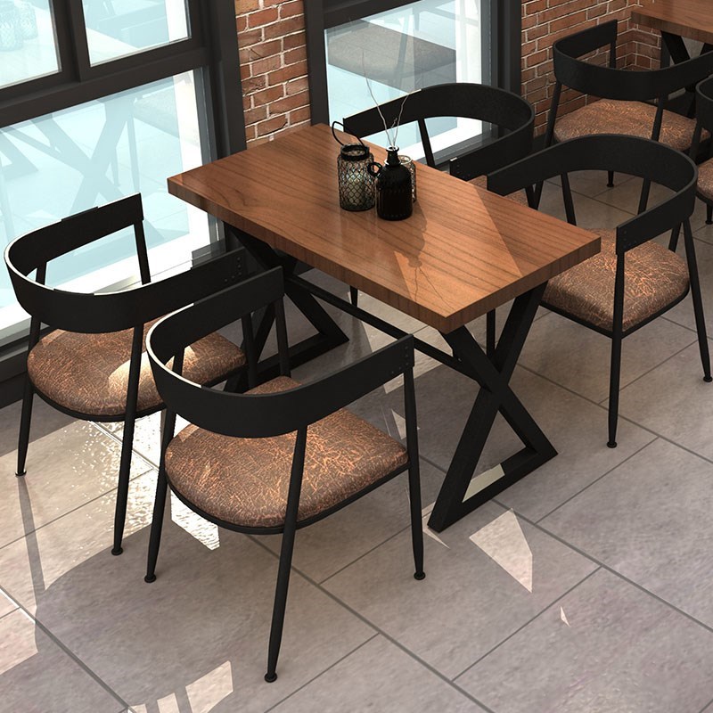 复古工业风酒吧清吧音乐餐桌椅餐厅咖啡厅椅子烧烤店铁艺餐椅组合