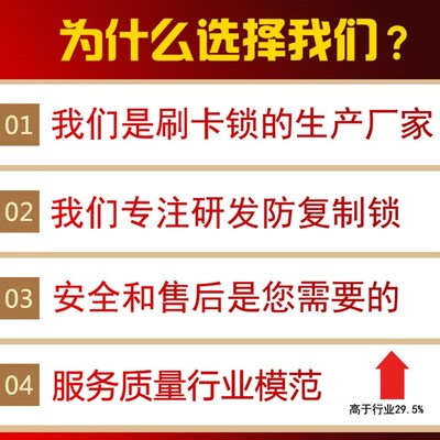 刷卡锁门禁电子锁出租屋锁一体刷卡锁遥控锁ID门禁锁
