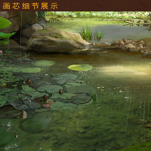 姜太公钓鱼图 姜子牙人物横幅挂画 书房客厅装饰画横批画定制订做