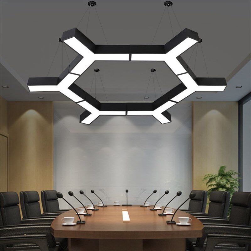 办公室ld吊灯字形吊线拼接现代商场店铺超市健身房商用定制,家装灯饰光源,商用吊灯,淘宝优惠券,粉丝福利购,淘宝优惠卷