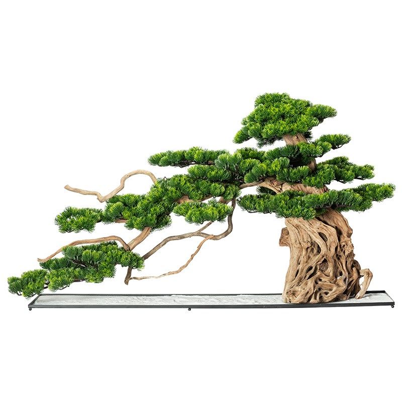 威弗列德绿植假树玄关客厅新仿真崖柏迎客松盆景栽办公室,家居饰品,桌面摆件,淘宝优惠券,粉丝福利购,淘宝优惠卷