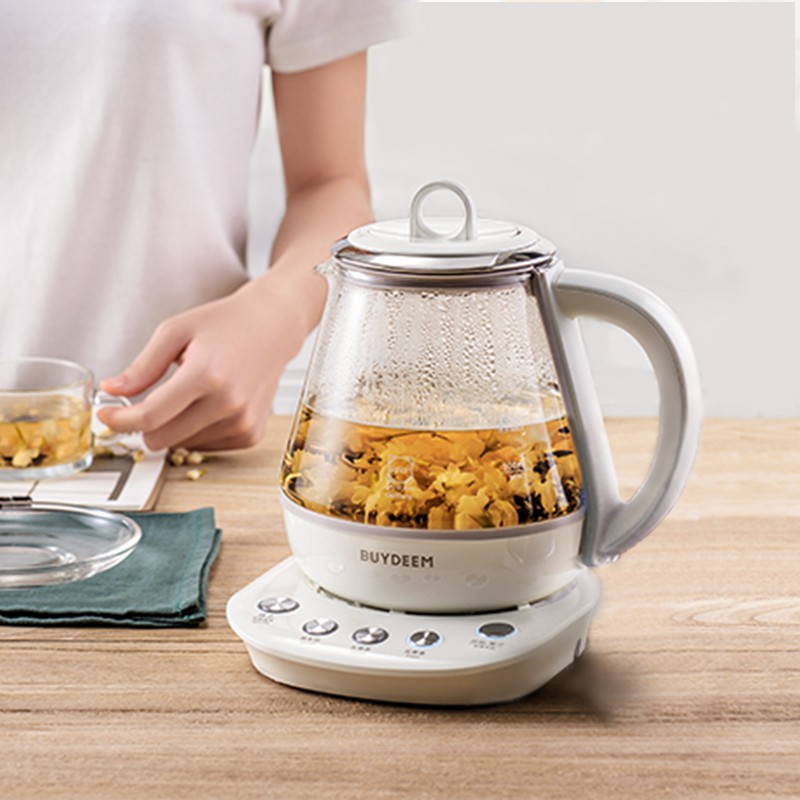 北鼎K11多功能养生壶 肖特玻璃小容量花茶壶 办公室小型煮茶器1L