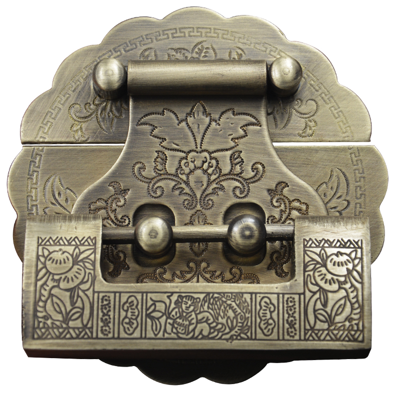 樟木箱子仿古锁扣搭扣箱扣老式家具复古锁片搭配铜锁中式仿古挂锁