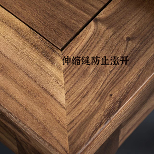 大漆榆木古琴桌凳实木擦生漆榫卯浅缅色马蹄脚书画桌茶桌初学者