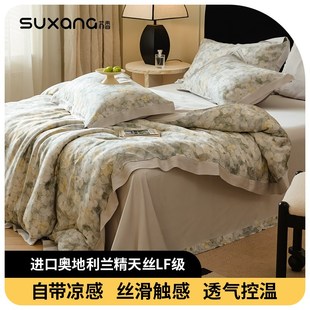 夏天冰丝四件套轻奢高级感主卧室兰精天丝夏季 2025新款 床上用品