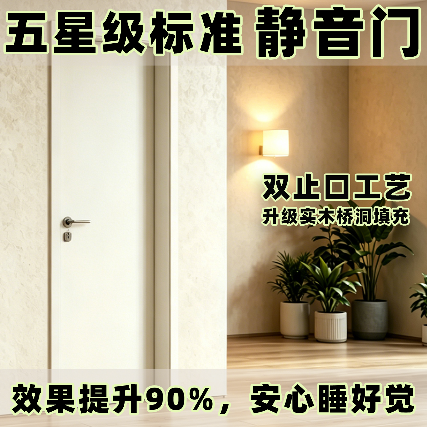 五星酒店标准专用静音木门双止口隔音门静音门酒店客房木门可家装