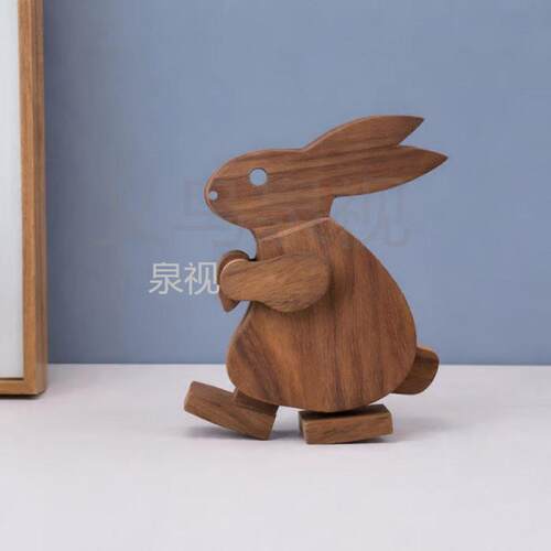 跨境便携式创意可爱新款Walking Wooden Animals手工行走木制动物