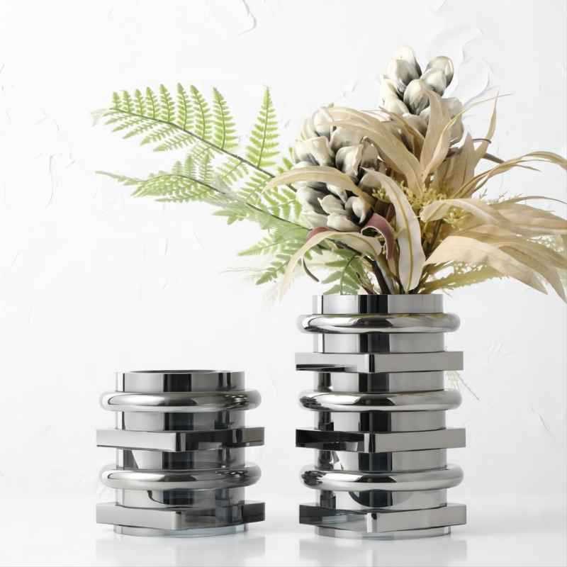 现代轻奢水晶不规则插花花器摆件售楼部样板房客厅家居装饰品花瓶