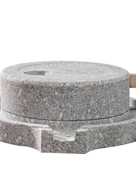 天然石磨磨盘家用小磨手工磨豆浆石头小磨盘非电动石磨复古小石磨