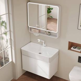 蜂窝铝小户型浴室柜洗手盆40cm宽卫生间洗手盆洗脸盆陶瓷一体65cm