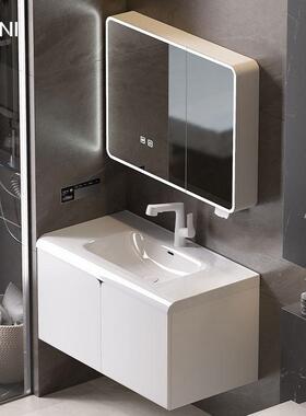 挂墙式浴室柜组合小户型一体陶瓷洗手洗漱盆卫生间洗脸盆不锈钢柜