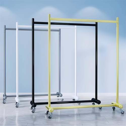 服装店展示架落地式男女装店货架网红直播中岛龙门挂衣架移动带轮