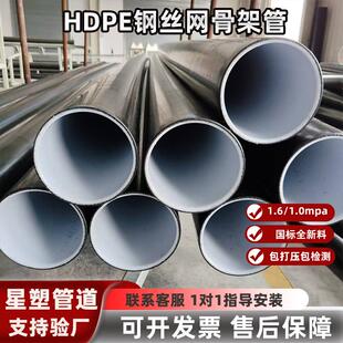 HDPE钢丝网骨架复合管聚乙烯给水管DN50-DN6301.6mpa管材
