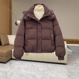 棉袄女款大码连帽棉衣女士2025冬季短款羽绒棉服小个子外套百搭潮