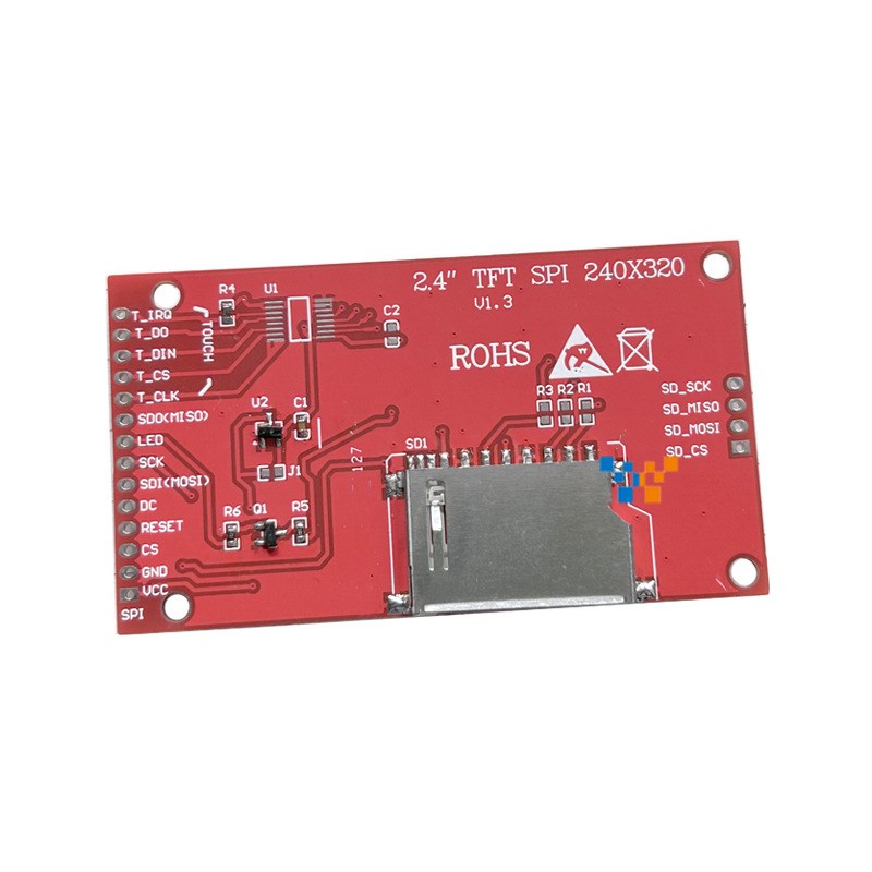 红色板2.4寸TFT显示模块240RGB320液晶屏ST7789 ILI9341 SPI串口