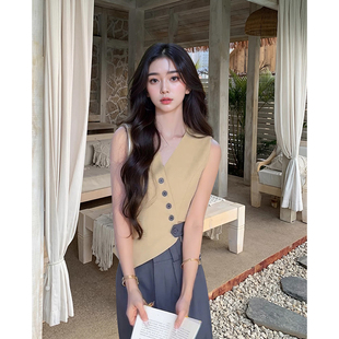 新款 气质时尚 女夏季 通勤高级感显白配色收腰上衣裤 2024 子两件套装