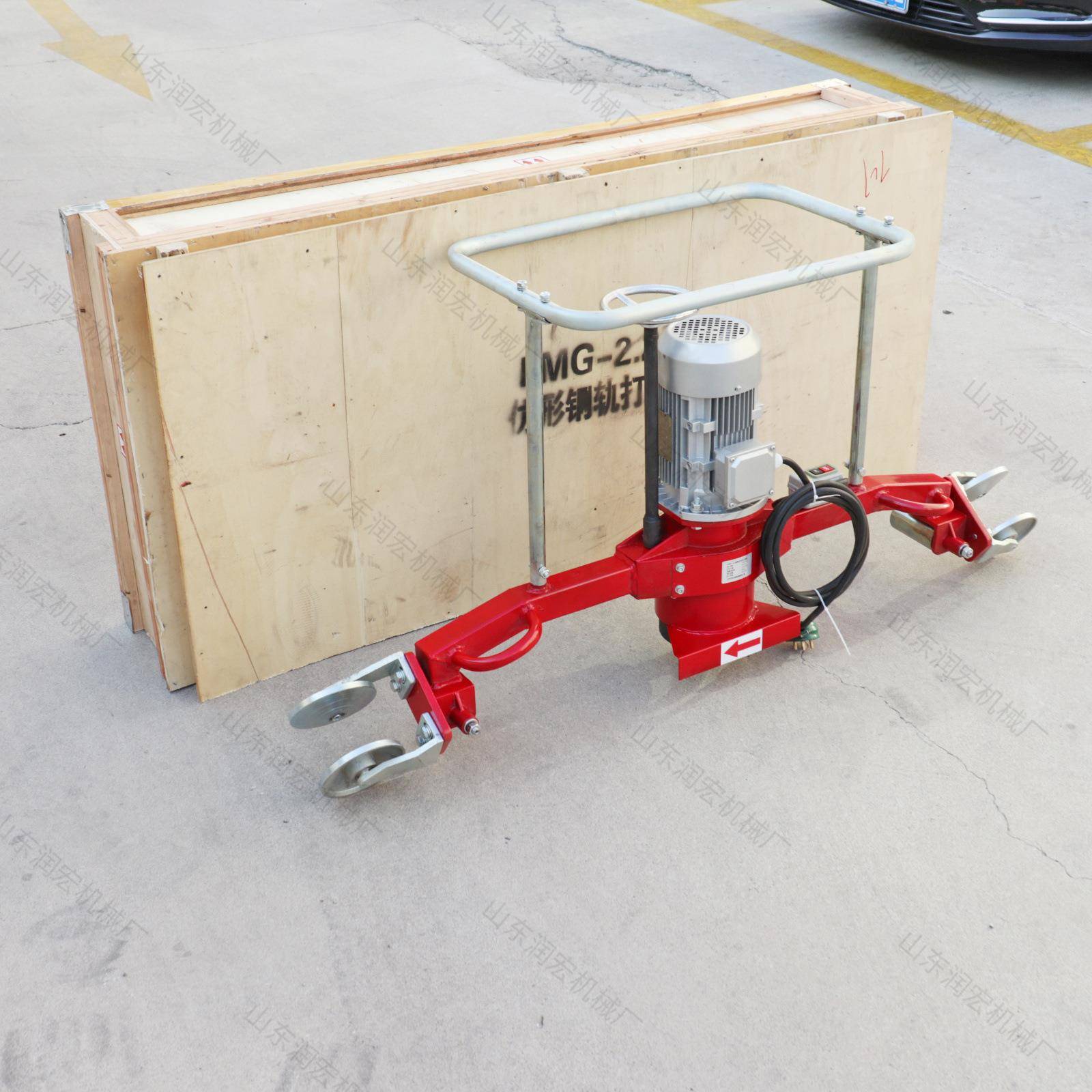 轨道用钢轨打磨机电动2kw端面打磨机顶面除锈手持轻型轨道打磨机