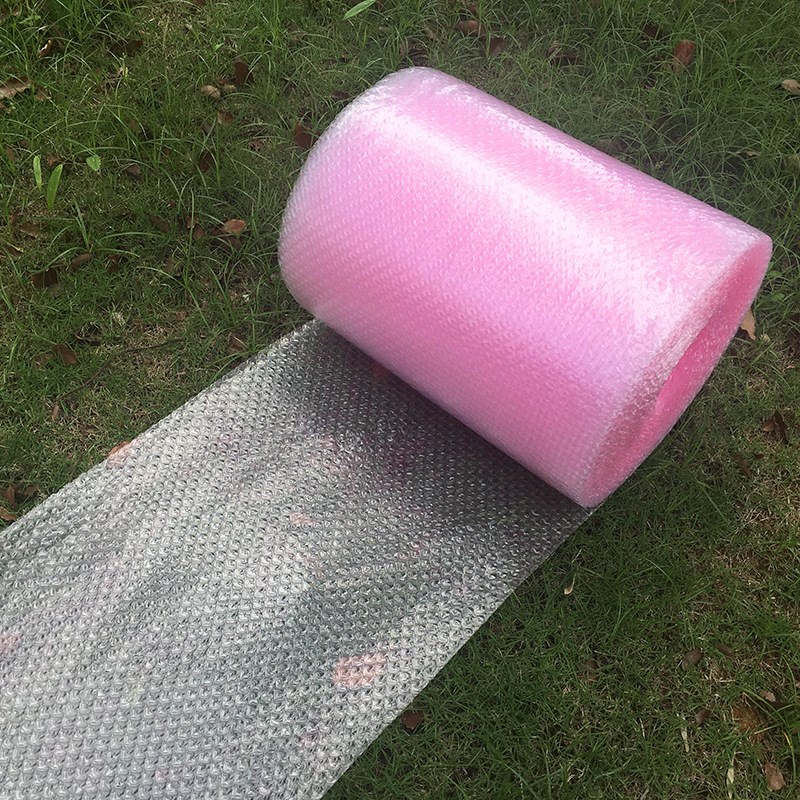 气泡膜加厚电商泡泡纸外包装打包 新料爱心粉50cm2.4斤气泡垫