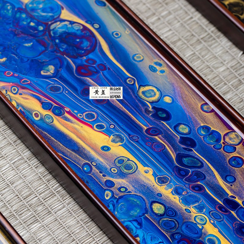 轻奢【文创】大漆实木干泡台茶盘干泡盘家用天然整块简约轻奢现代