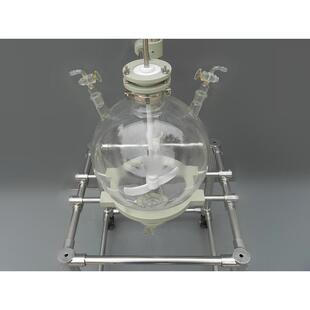 50L玻璃反应釜真空搅拌器FY 圆形玻璃分液器10L