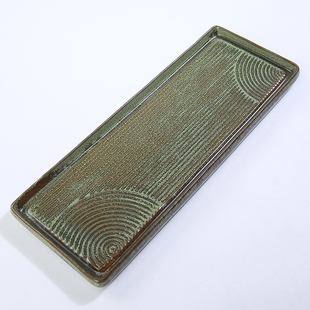 陶瓷托盘长方形垫底接水盘底盘椭圆托盘盆托底托多肉花盆家用托盘