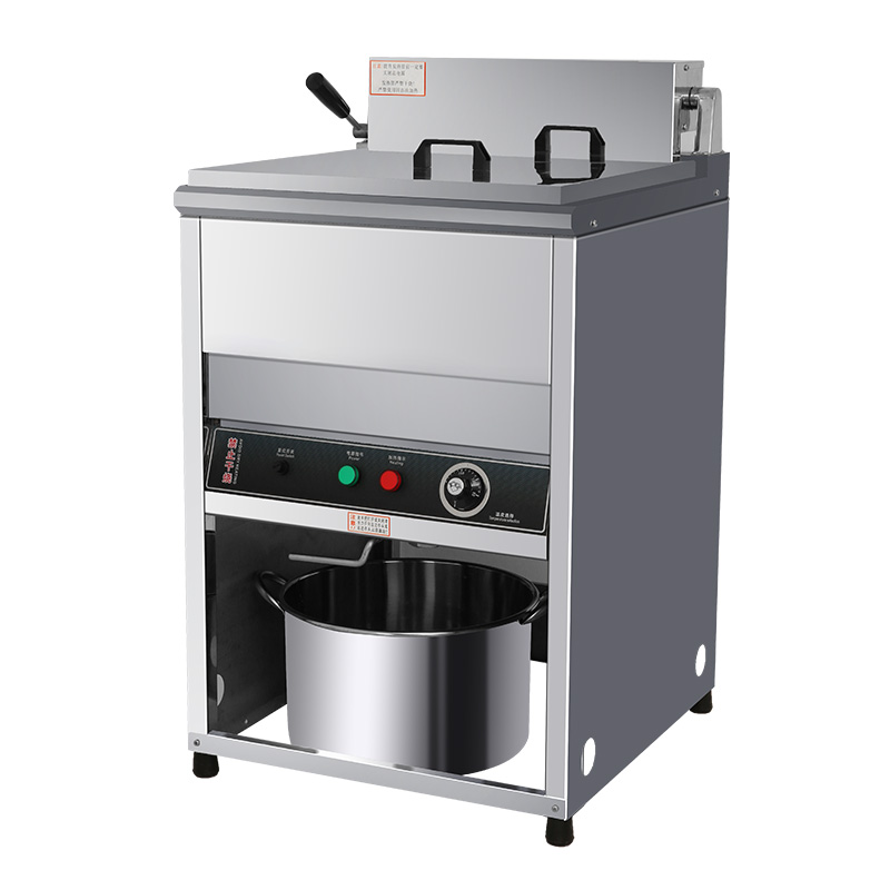 新款立式电炸炉商用后翻式炸鸡排油炸机大容量自动恒温油炸锅40升