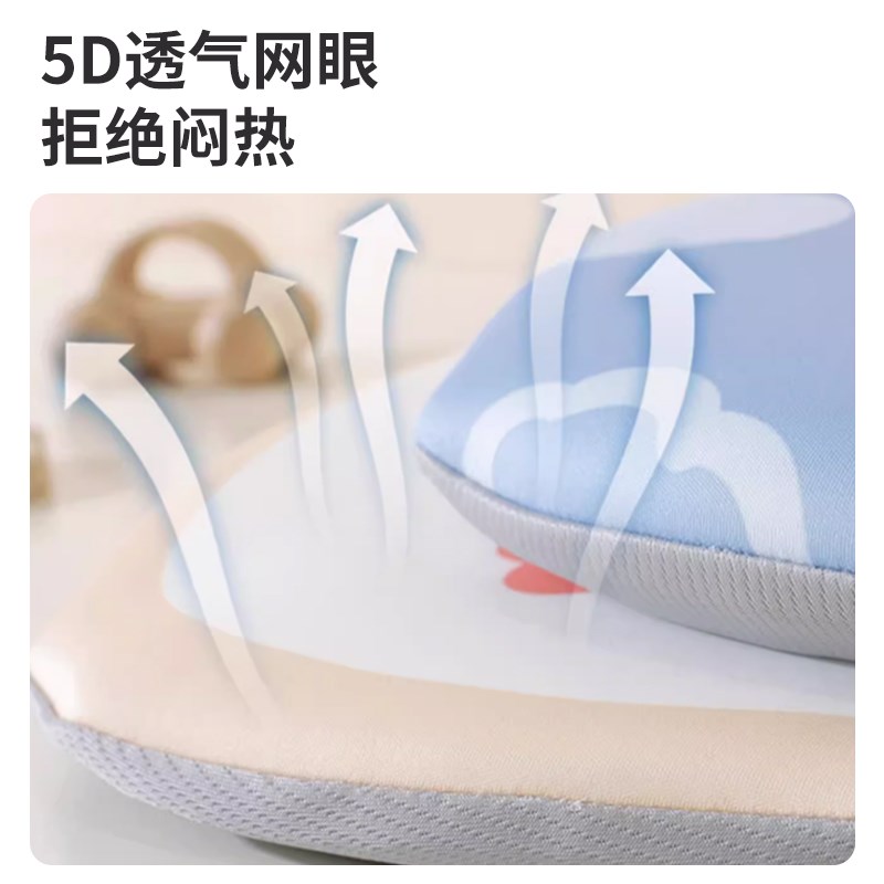 儿童枕头夏天凉感丝宝宝记忆棉枕女童宝宝3到6岁可水洗婴幼儿凉枕