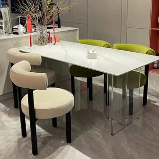 网红卧室梳妆凳奶油风化妆台椅子家用不锈钢轻奢餐椅简约美甲凳子