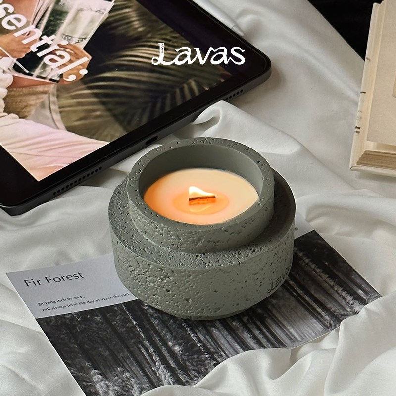 Lavas绿日桃金娘香薰蜡烛100g拂晓之地系列小众精油香氛生日礼物