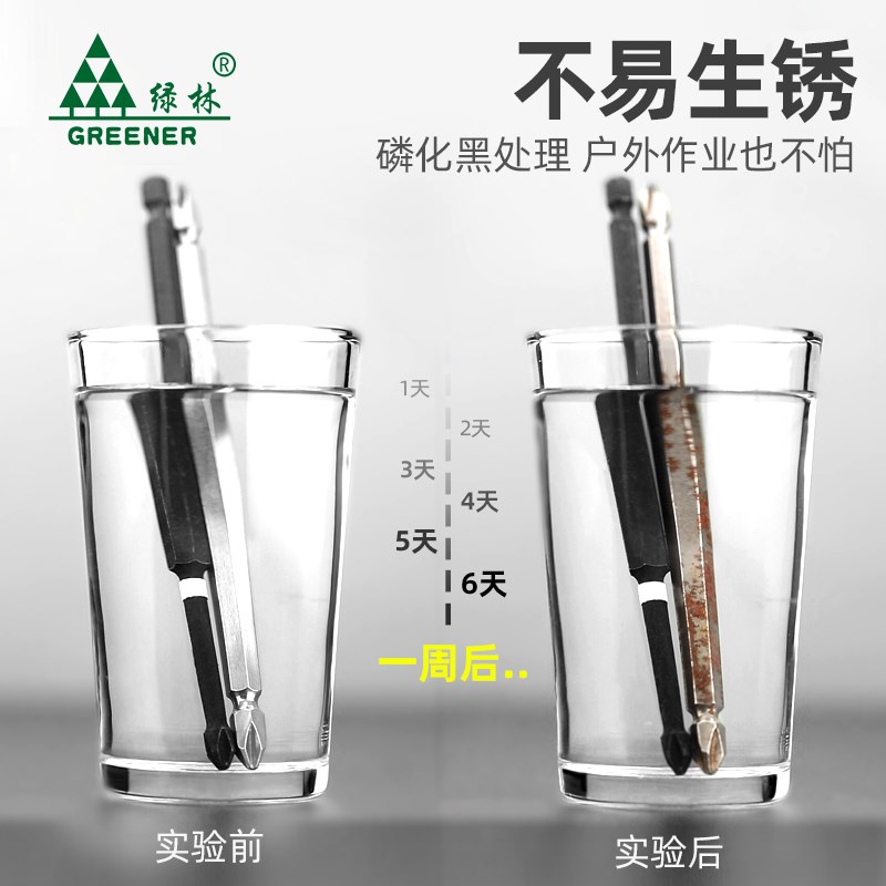 绿林冲击十字批头高硬度强磁电动螺丝刀电动ph2大全工业