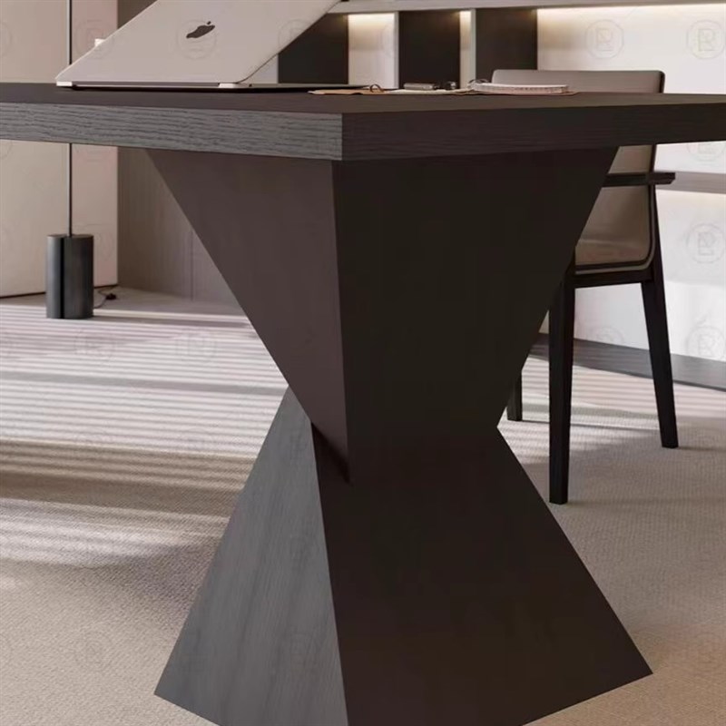 2025新款黑胡桃白蜡木书桌客厅书房办公桌酒店民宿办公室电脑桌
