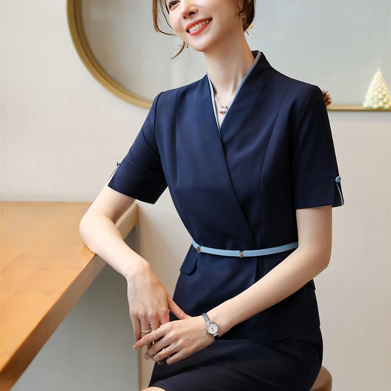 时尚职业装女套装空姐范酒店售楼美容院经理工作服前台制服高端秋