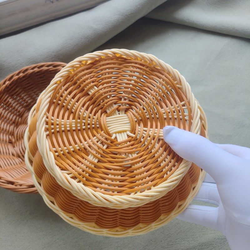 手工仿藤编织筐水果筐盛馒头烧饼筐糖果零食篮面包藤筐厨房收纳筐,厨房/烹饪用具,厨房置物架/置物柜/角架,淘宝优惠券,粉丝福利购,淘宝优惠卷