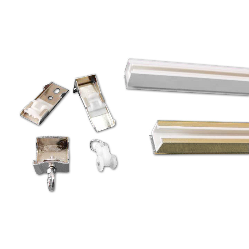 锦如春加厚窗帘轨道滑轮直轨滑轨导轨窗帘杆轨道单轨双轨罗马杆