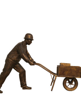 定制挖煤开山矿工雕塑定做工程师程序员人物雕像订造桥开火车摆件