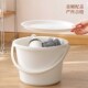 五月花加厚塑料耐用提水桶泡脚洗澡桶 带提手洗衣桶脸盆水桶3件套
