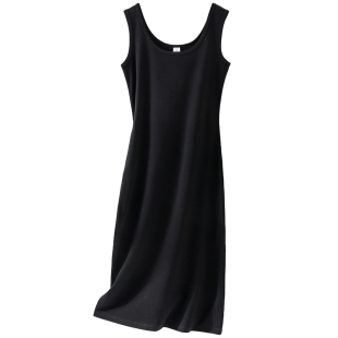 春夏季 中长连衣裙2021新款 女 打底内衬裙长吊带裙内搭无袖 背心裙