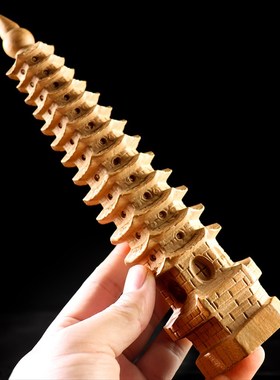 桃木文昌塔摆件书房男孩女孩卧室装饰摆设考学礼物文昌笔工艺品