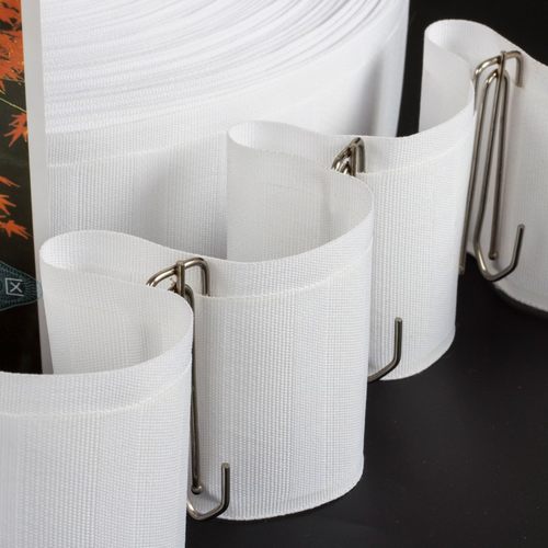 7.5cm宽窗帘穿钩布带天象牌布带连孔上浆布带窗帘辅料配件80米/卷