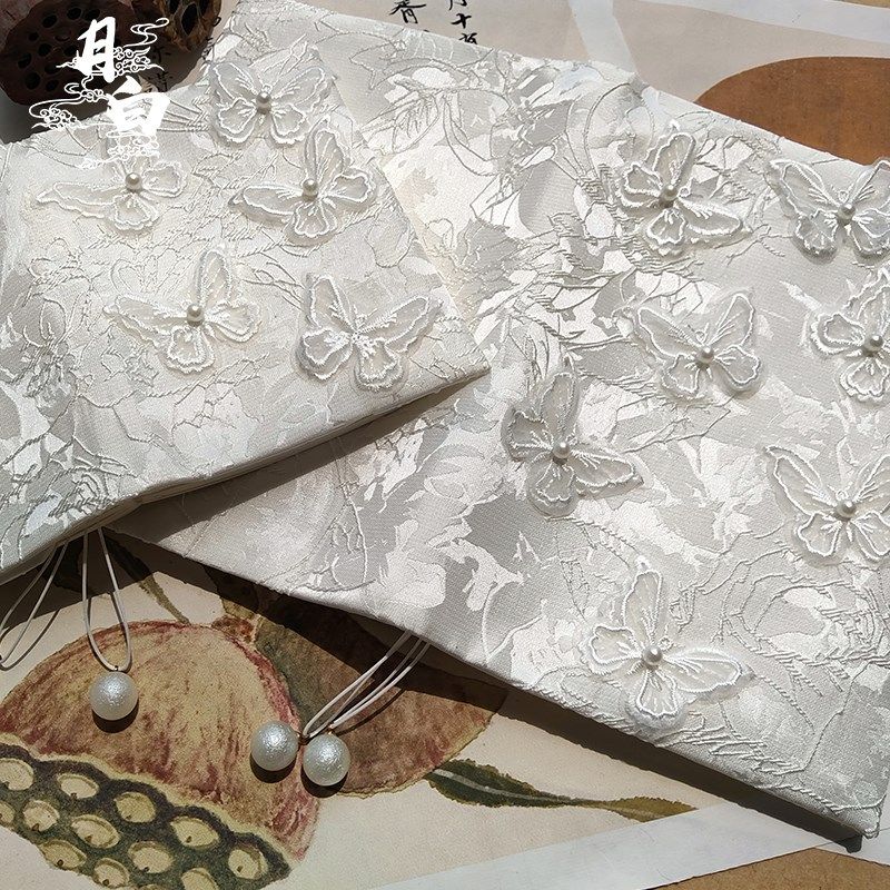 月白 闪蝶 浮雕立体网纱珍珠蝴蝶书衣A5A6手帐手账本笔记本日记本,文具电教/文化用品/商务用品,手帐/日程本/计划本,淘宝优惠券,粉丝福利购,淘宝优惠卷