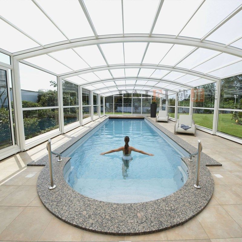 防违建移动阳光房定制别墅游泳池盖露台庭院折叠铝合金花园玻璃房