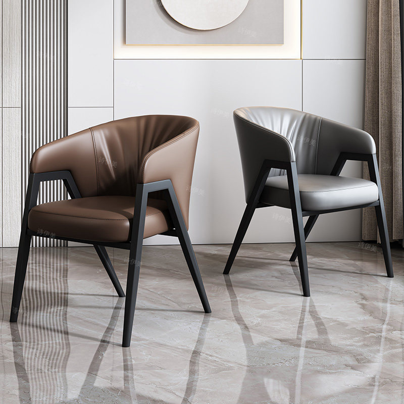 2024年新款餐椅艺术创意设计师家具家用酒店餐厅意式休闲咖啡厅椅