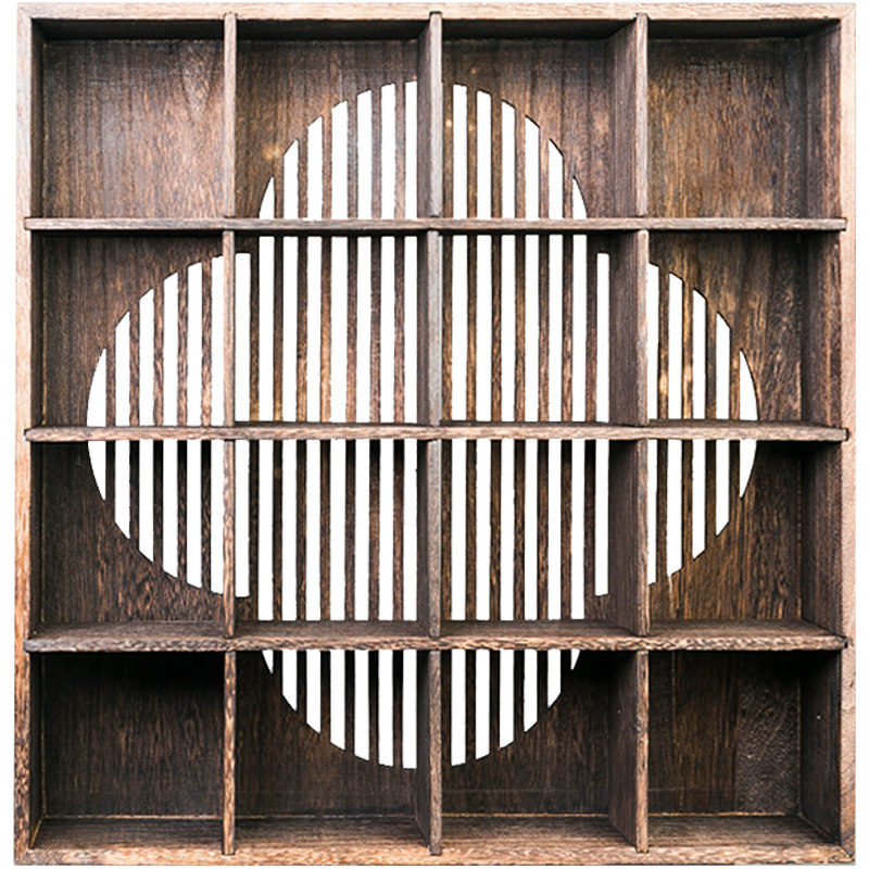 容山堂实木茶杯架挂墙中式小博古架展示架茶具收纳柜多宝阁古董架