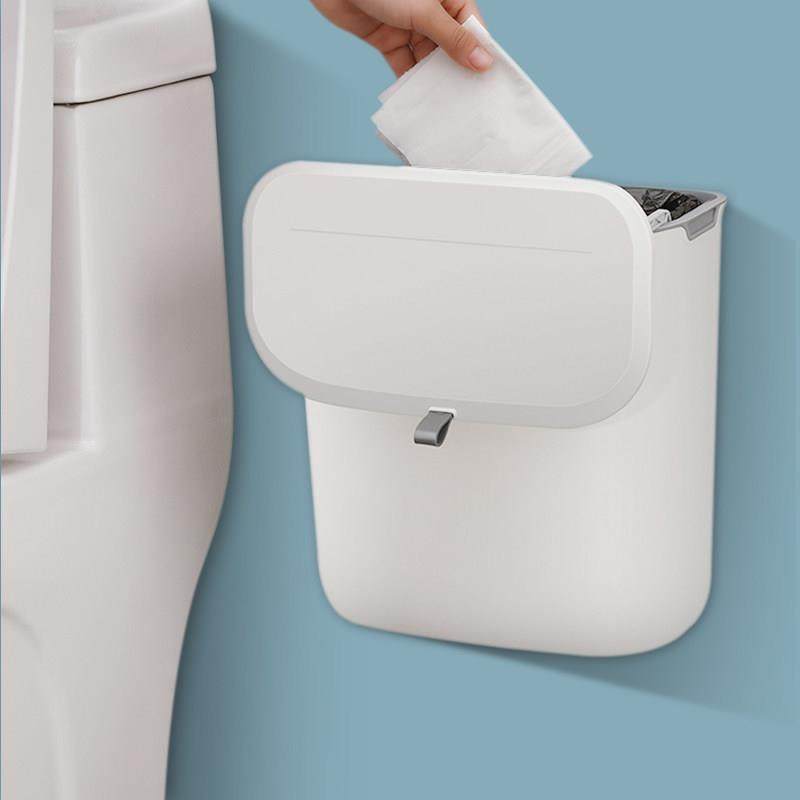 挂式垃圾桶壁挂式小号化妆室厕所家用厨房带盖子夹缝厨余2025新款,家庭/个人清洁工具,垃圾桶,淘宝优惠券,粉丝福利购,淘宝优惠卷