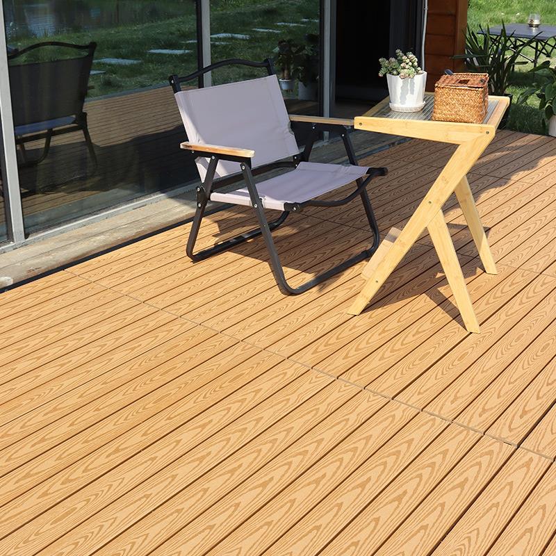 塑木户外地板花园改造露台庭院阳台地面铺设室外防腐木塑自铺拼接