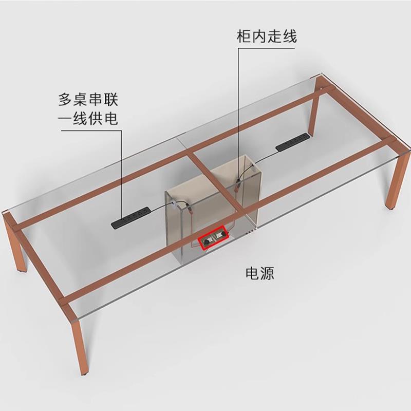 简约现代会客接待桌椅组合小型会议桌办公室家具客厅小圆桌洽谈桌