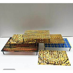 压克力发色板木纹沉垫板虎纹板豹纹板沉淀板定制饲养盒龟苗底滤板