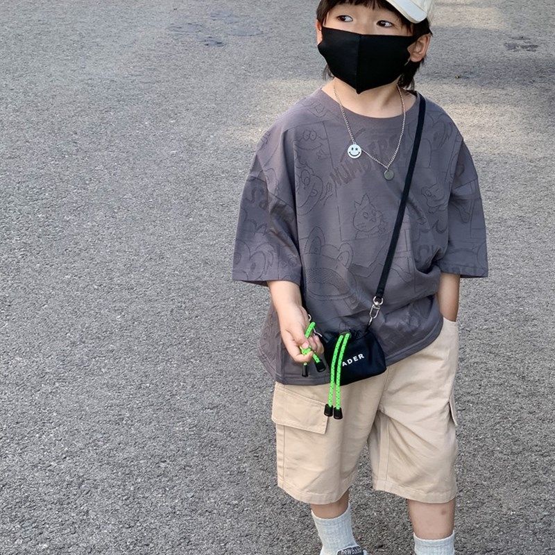 夏季休闲工装裤 皮筋腰 松紧腰棉质男童五分裤短裤,童装/婴儿装/亲子装,裤子,淘宝优惠券,粉丝福利购,淘宝优惠卷