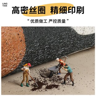 侘寂风入户门口丝圈地垫进门家用地毯防滑耐脏竖版pvc可裁剪脚垫